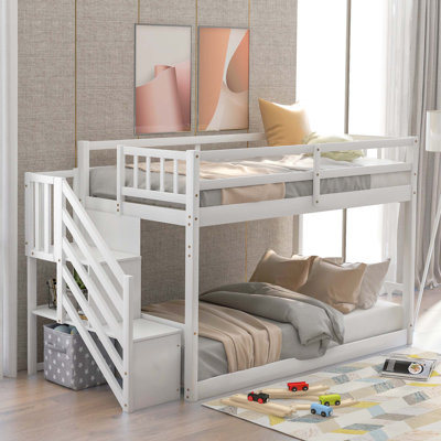 Pols Solid Wood Bunk Bed with Shelf by Isabelle & Max™