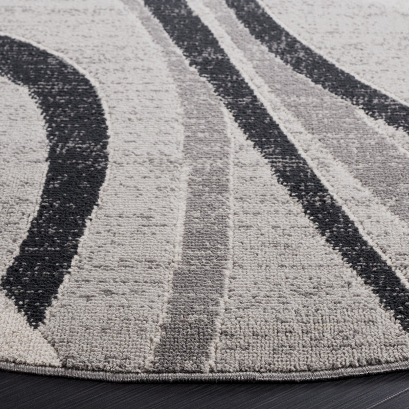 Tapis abstrait Fusako Performance, Rond 6 pi 7 po