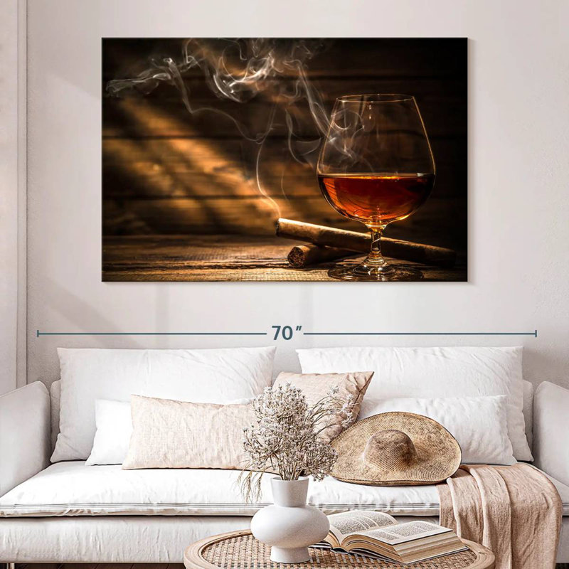 Yarlin Whiskey And Cigar, 8" H x 12" W