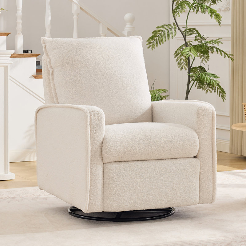 Fauteuil inclinable et berçant Sherpa, Crème