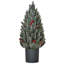 Arbre de Noël artificiel miniature 18 po avec pommes de pin et baies