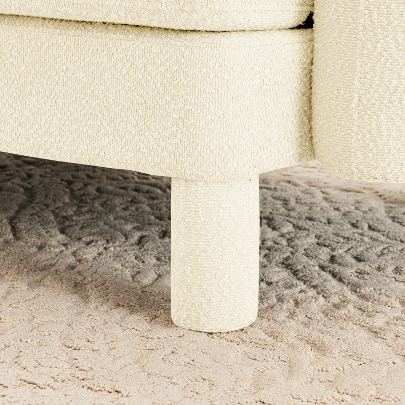 2 beige avec rembourrage en mousse dense et système de ressorts pour canapé-lit