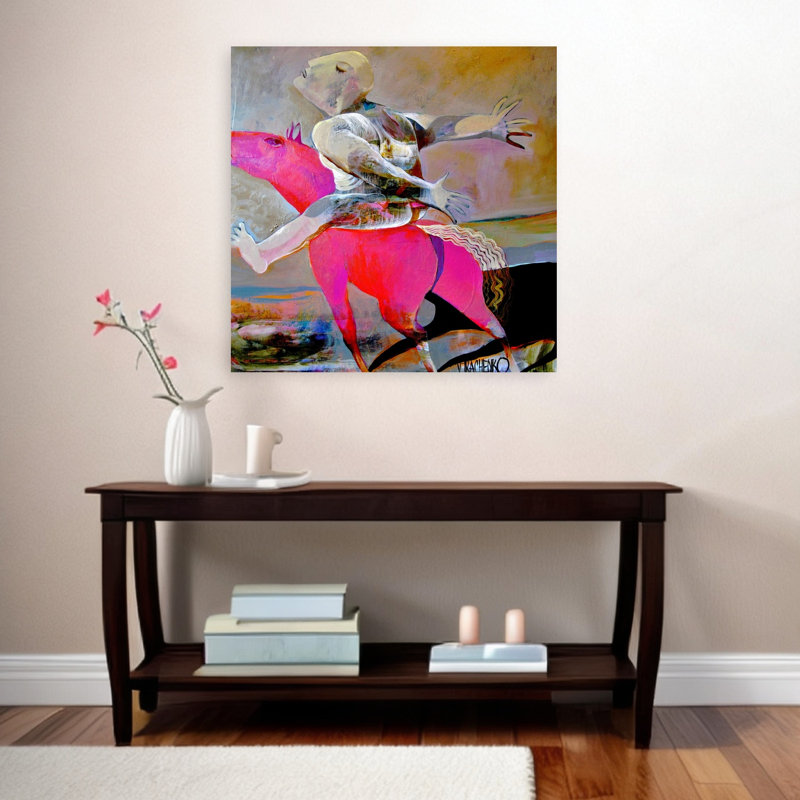 Art mural abstrait cheval surréel abstrait