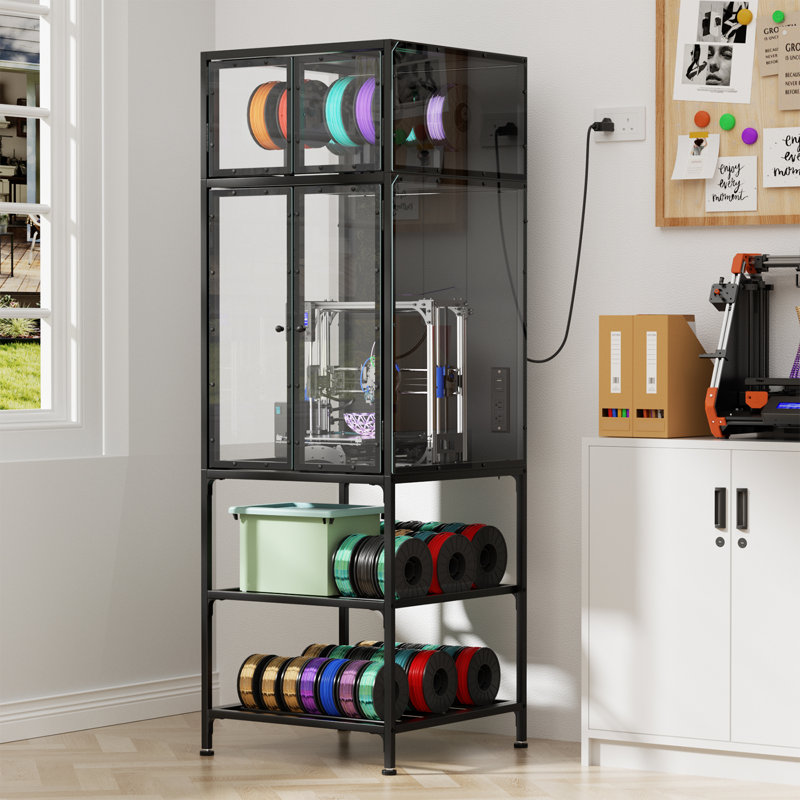 3d Printer Cabinet With Double Layer 3d Printer Filament Storage Rack