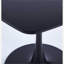 Table basse noire en bois aggloméré avec pieds en métal Facile à nettoyer pour le salon