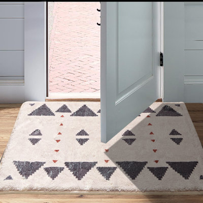 Jebreel Bathroom Floor Mats, Rubber Backing Washable Bath Mats, Thin Bathroom Rugs
