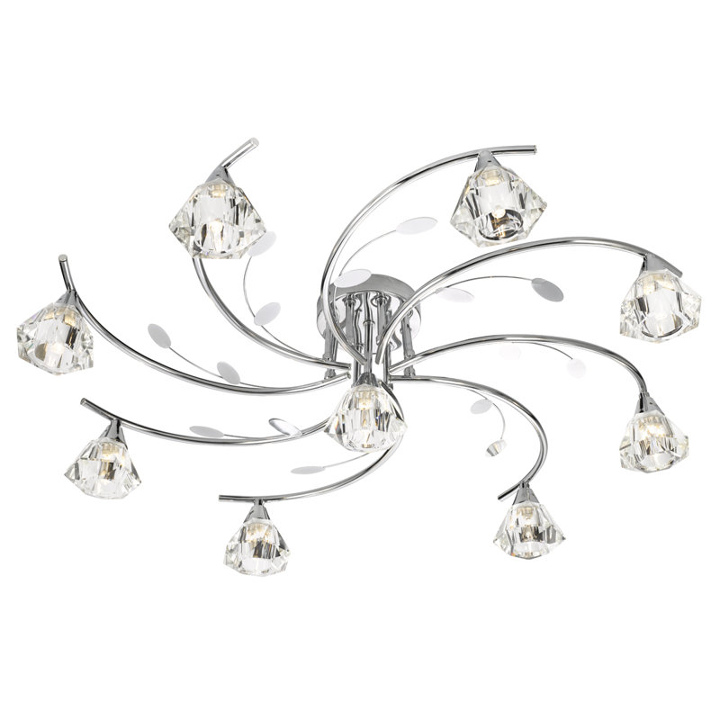 Alan Semi Flush Mount, Chrome
