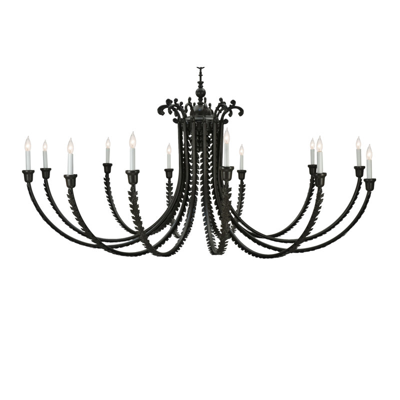 Oak Bough 12 - Light Dimmable Chandelier