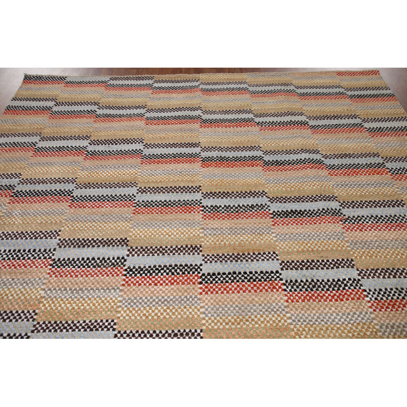 Vegetable Dye Abstract Oriental Area Rug 8x10