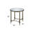 Aditya Contemporary 24"Dia Round End Table in Mirrored and Antique Brass