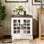 Table d'appoint de grande table de chevet en bois avec station de charge Farmhouse