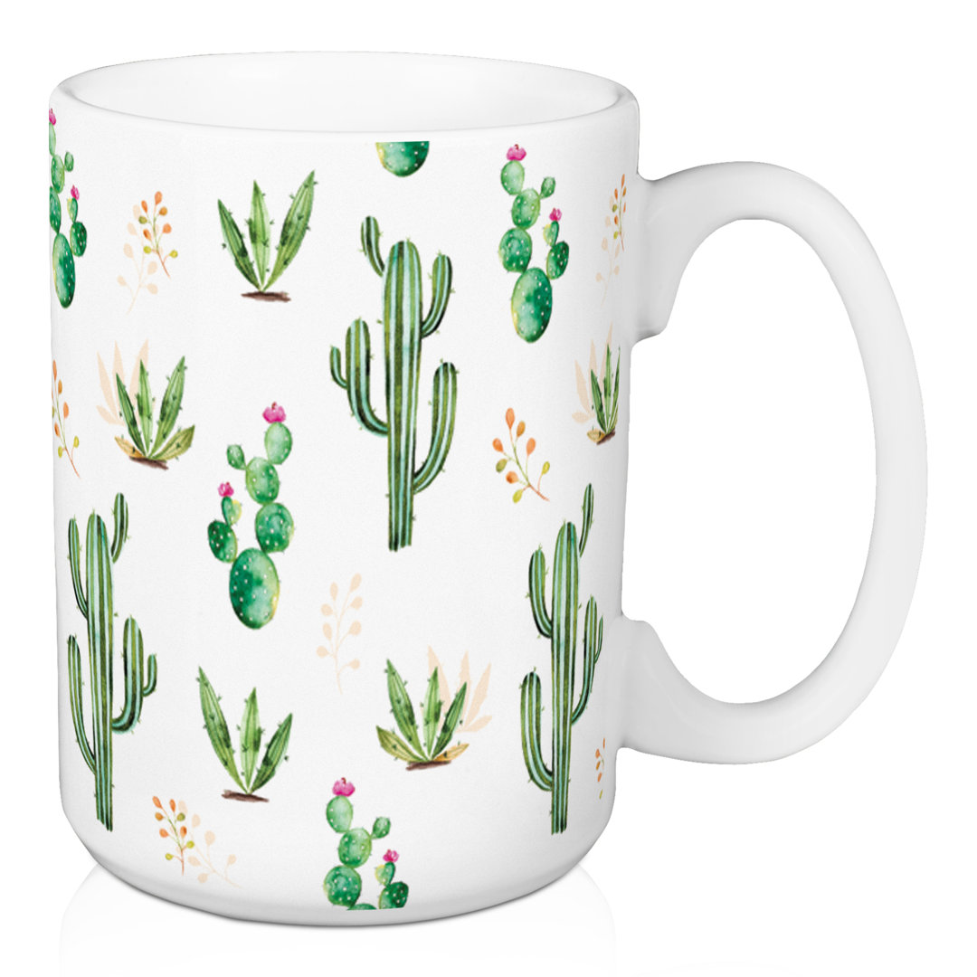 Coleford Simple Cactus Pattern Coffee Mug Union Rustic