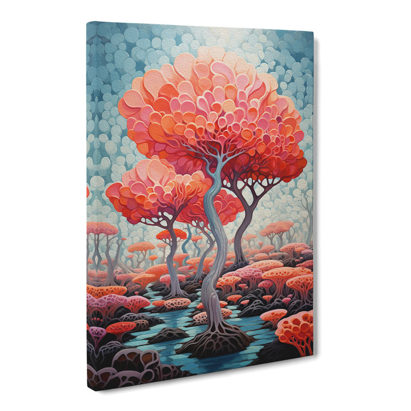 Coral Expressionism No.3 - Wrapped Canvas, 50cm H x 35cm W x 3cm D