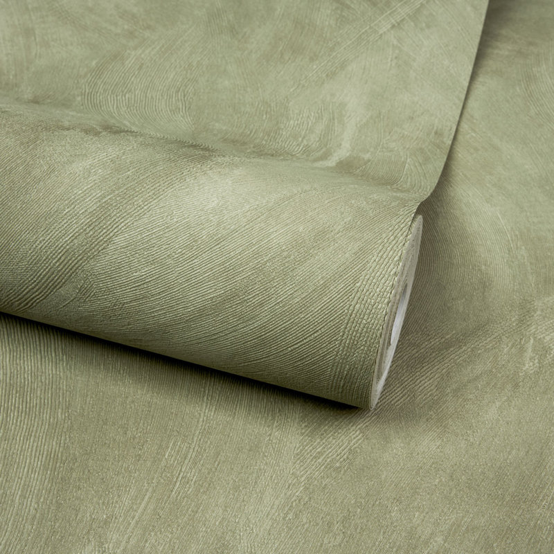 Textured Vibes Collection Authentic Plaster Wallpaper Roll, Dark Grey