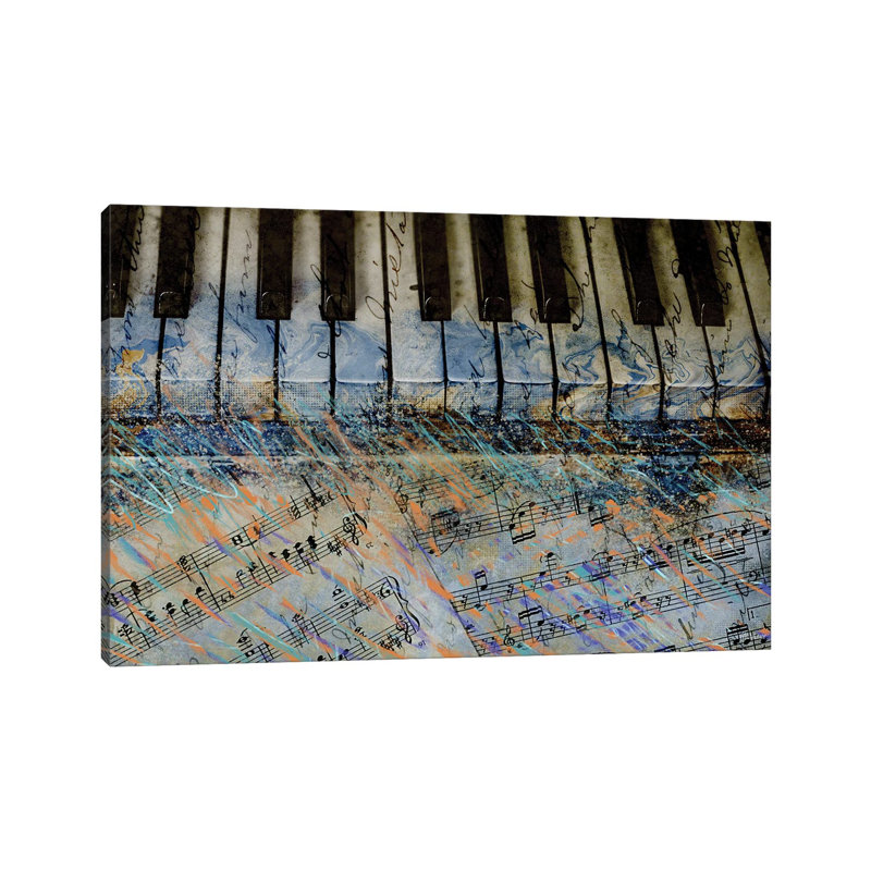 Notes de piano, H 18 po x l 26 po x P 1,5 po