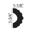 1-1/8 in x 1-3/4 in x 94-1/2 in Acanthus Polyurethane Panel Moulding Pro Pack 63 LF