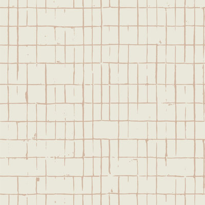 Fractured Grid - Sunset Cream Wallpaper