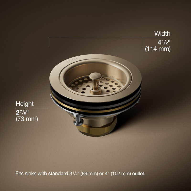 Duostrainer Sink Strainer, Less Tailpiece, Vibrant Brushed Bronze