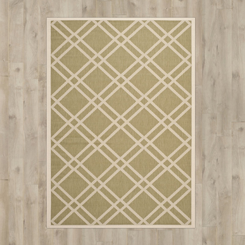Kessler Geometric Hand Woven Indoor / Outdoor Area Rug, Rectangle 160 x 231 cm