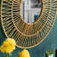 Miroir mural décoratif en bois de bambou