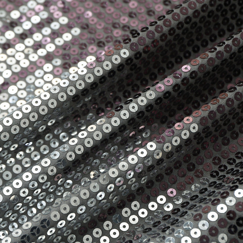 Glitter Sequin Shower Curtains For Bathroom, Gray/Purple