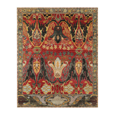 Hand Knotted Wool Area Rug
