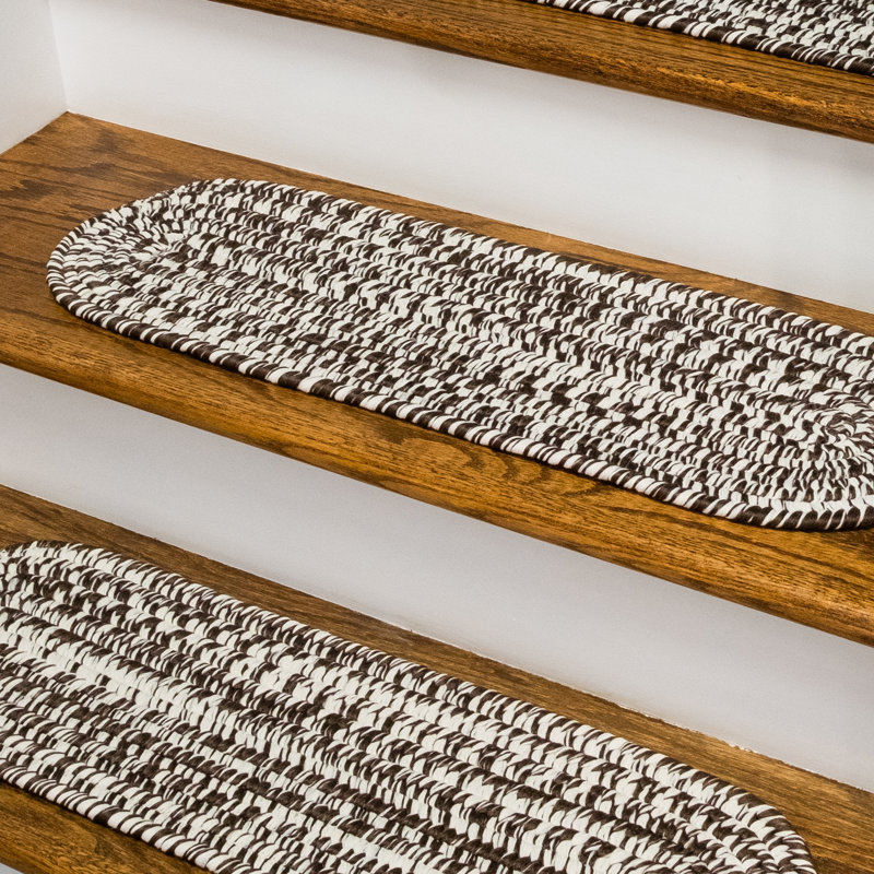 Tapis d'escalier Kropf, Brun / blanc
