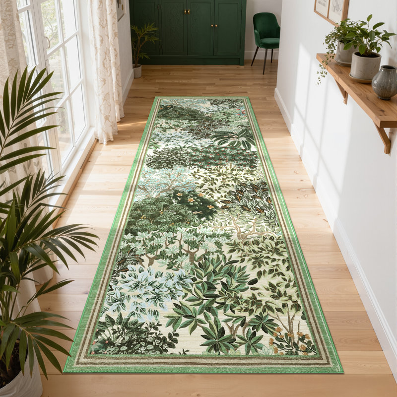 Tapis de jardin Botanical Forest, Beige, Tapis de couloir 2 pi x 6 pi