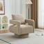 Fauteuil d'appoint pivotant moderne avec dossier ouvert et coussin amovible-1056970652