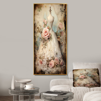 Vintage Fashion dress elegance II - Fashion Woman Framed Prints