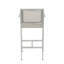 Tabourets 29,50 "avec structure en aluminium antirouille argenté, filet gris, ensemble de 2