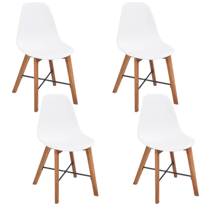 Ila 46cm H Side Chair, White, 4