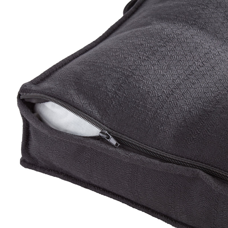  Coussin de sol en polyester, H 6 po x l 40 po, Noir