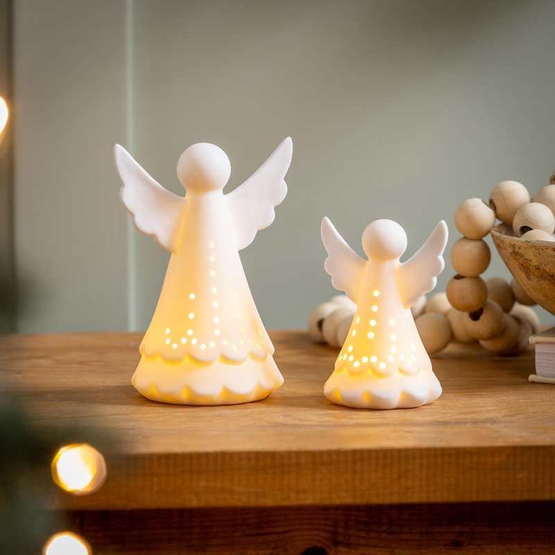 Décoration de table en céramique DEL Angels