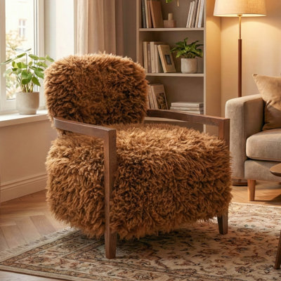 Tilton Soft Long-Haired Upholstered Accent Chair