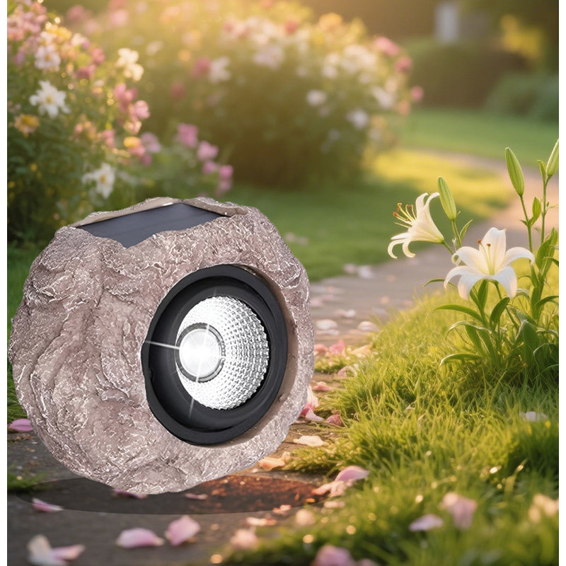 Solar Rock Lights With Auto On/off – Waterproof Led Garden Spotlights For Patio, Yard, Walkway