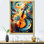 «Brown Brooding» Bourgogne violoncelle musique III - musique, art mural
