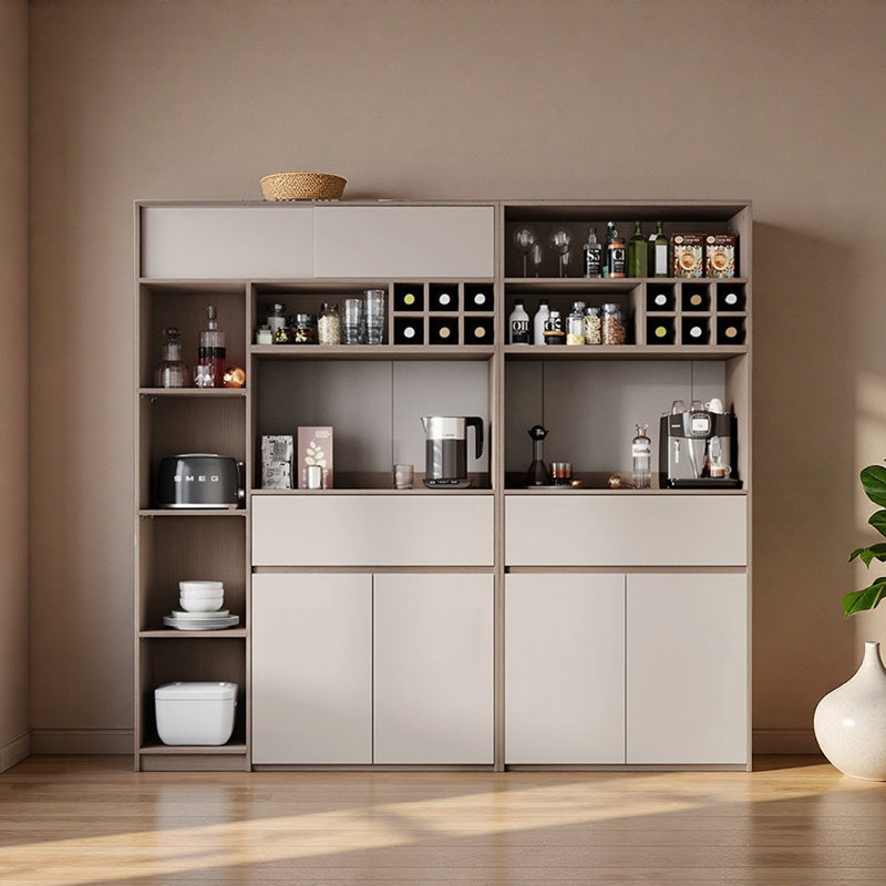 Armoire de salle à manger ultra mince, Gris