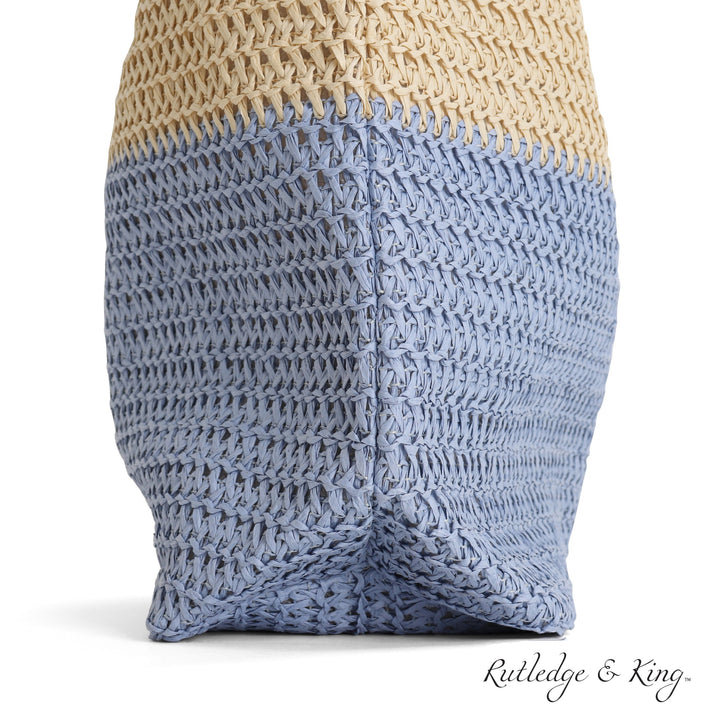 Sac fourre-tout pique-nique en paille - simple, Écume de mer, 1