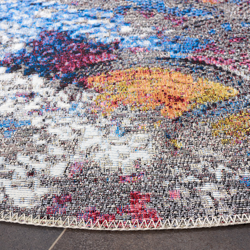 Tapis intérieur / extérieur Lowenthal, Rond 6 pi 6 po