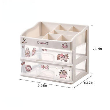 Umber Rea Wood 5 Compartment Makeup Organizer