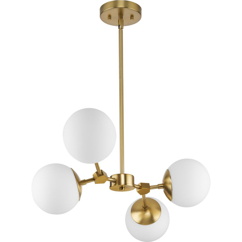 Lustre géométrique à 4 lumières Johnaaron, Bronze brossé