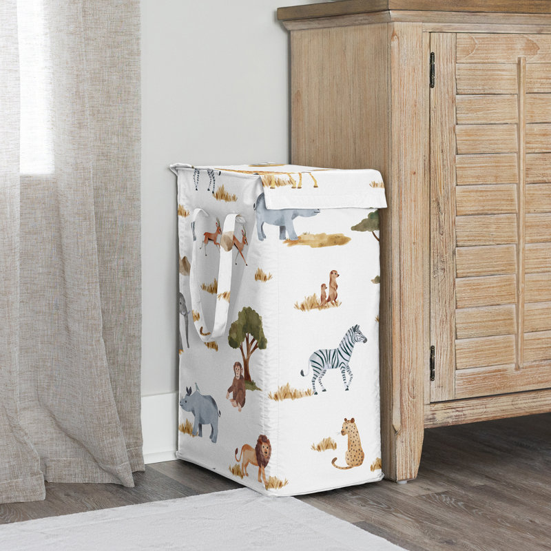 Panier à linge pliable avec poignées Jungle par Sweet Jojo Designs