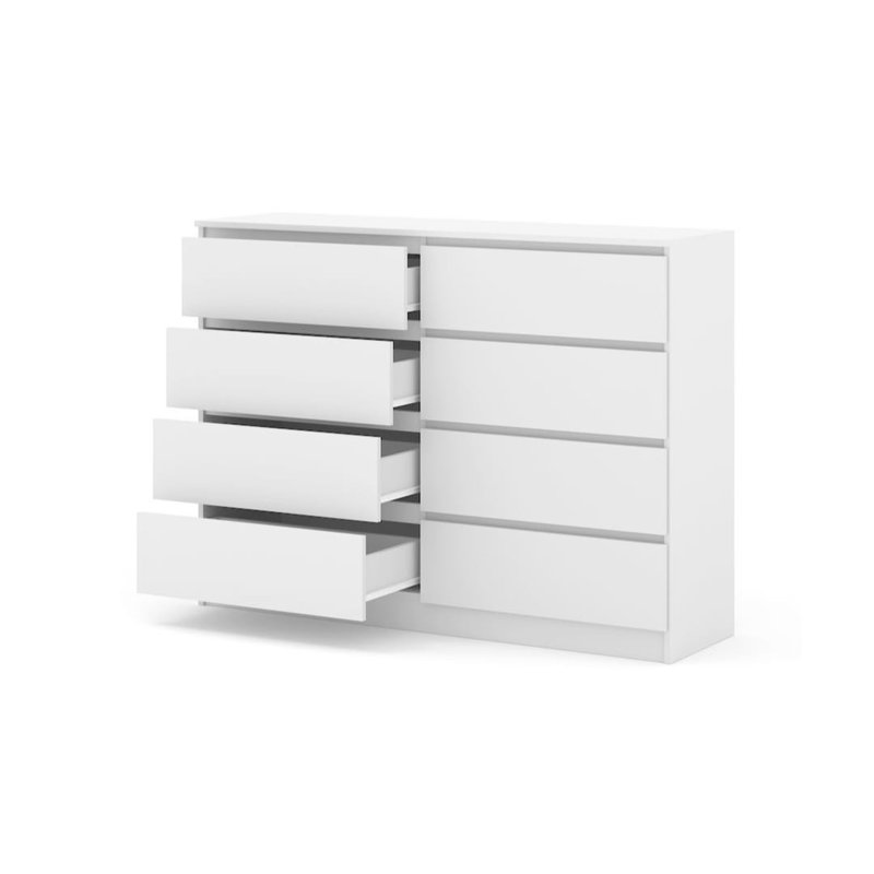 Tarius 140cm W Chest of Drawers, White