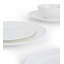 Waterside Atelier Porcelain Dining Set, 12 Piece Contemporary White Tableware Set for 4