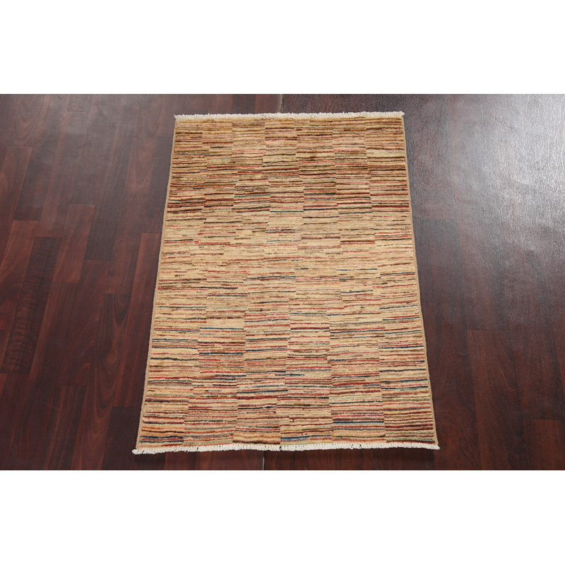 Striped Gabbeh  Oriental Area Rug 3x4