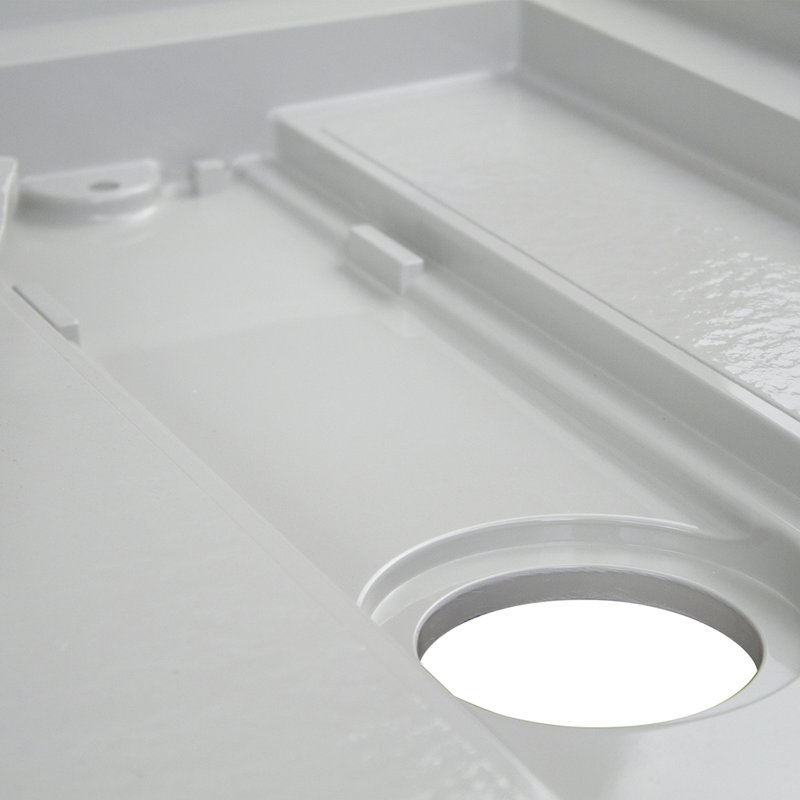 60'' W 32'' D Rectangular Single Shower Base, Gray, Right