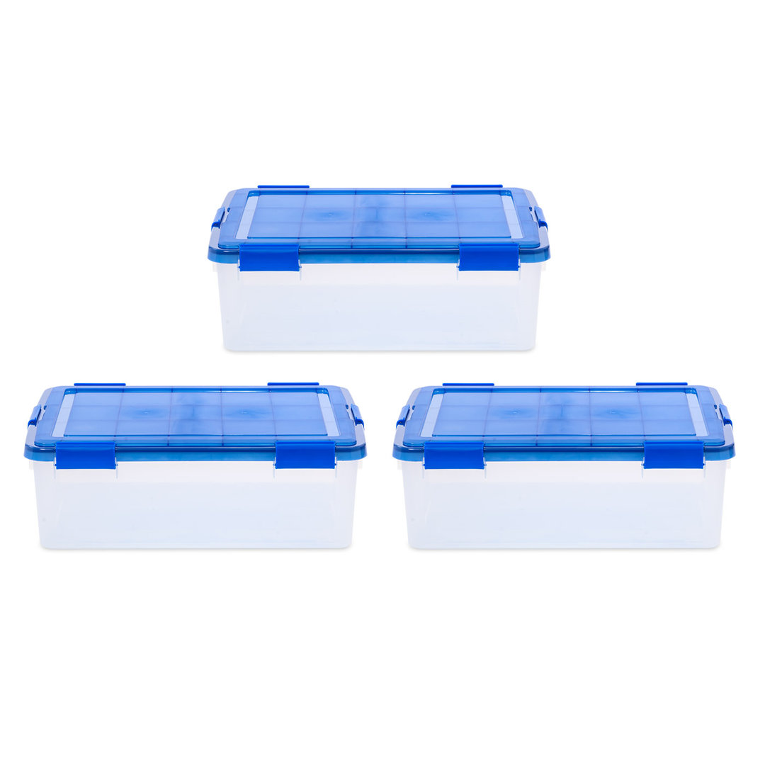 15 Gal. Weatherproof Plastic Storage Tote (Set of 3) IRIS USA, Inc. 
