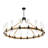 16-light rattan weave Wagon Wheel Chandelier
