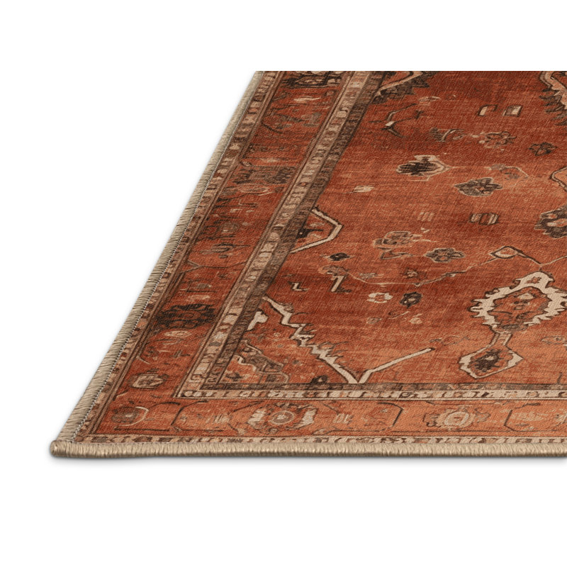 Tapis brun lavable à la machine, Rectangulaire 8 pi x 12 pi